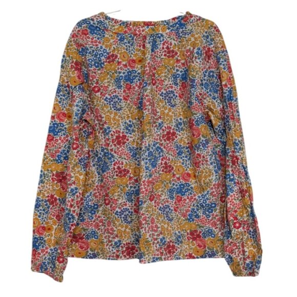 Croft & Barrow Floral Shirt Womens Size Large Multicolor Long Sleeve V Neck - Picture 7 of 10